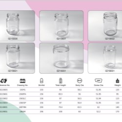 Clear Glass Food Jars 155ml - 200ml